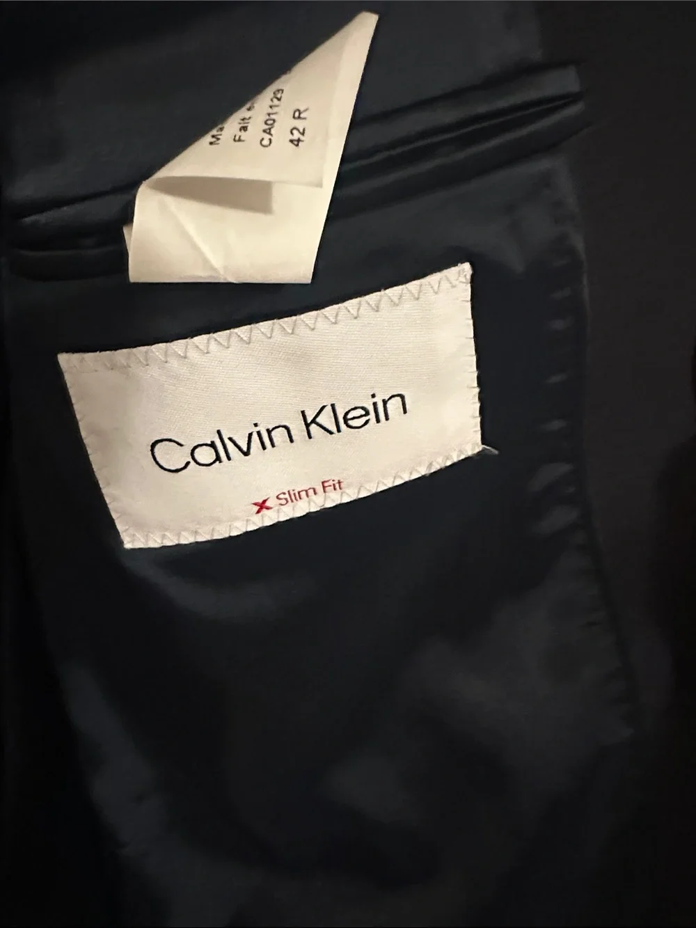Calvin Klein Men's Navy slim fit Single-Breasted Sport Coat
